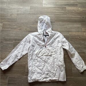 White Hooded Kids Wind Breaker Jacket